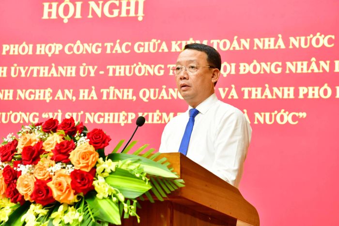 Chủ tịch UBND tỉnh Hà Tĩnh Phan Thiên Định: Thực tiễn gần 3 năm thực hiện Quy chế phối hợp cho thấy hiệu quả rõ nét. Mối quan hệ phối hợp giữa KTNN với Thường trực HĐND, UBND tỉnh ngày càng chặt chẽ, thực chất hơn.