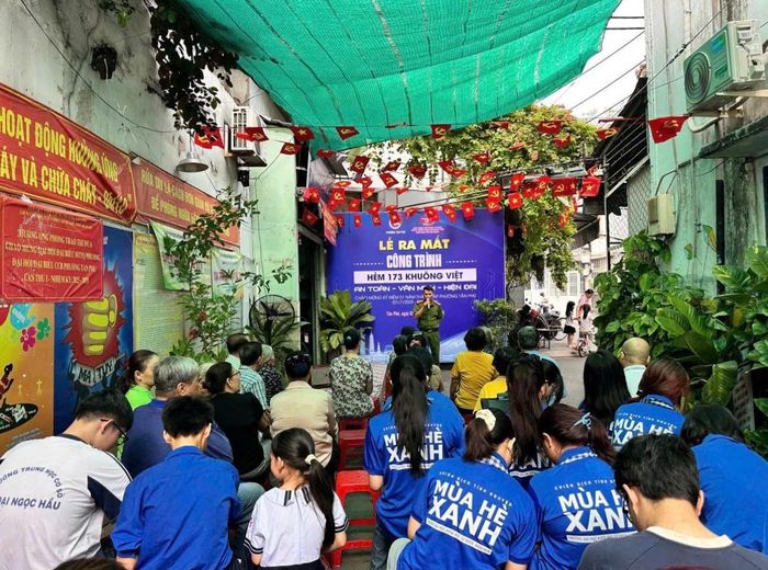 Công an phường Tân Phú ra mắt công trình "Hẻm 173 Khuông Việt an toàn, văn minh, hiện đại"