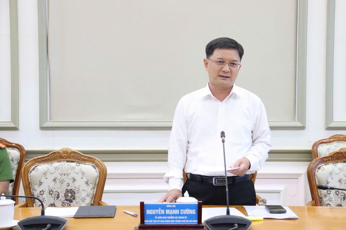 Đồng chí Nguyễn Mạnh Cường phát biểu tại buổi lễ