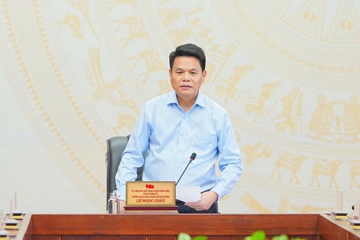Đồng chí Bí thư Thành ủy Lê Ngọc Châu phát biểu kết luận tại cuộc họp. Ảnh nguồn CTTTP