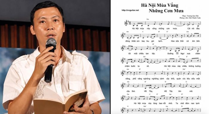 Bùi Thanh Tuấn là tác giả lời thơ “Hà Nội mùa vắng những cơn mưa”.