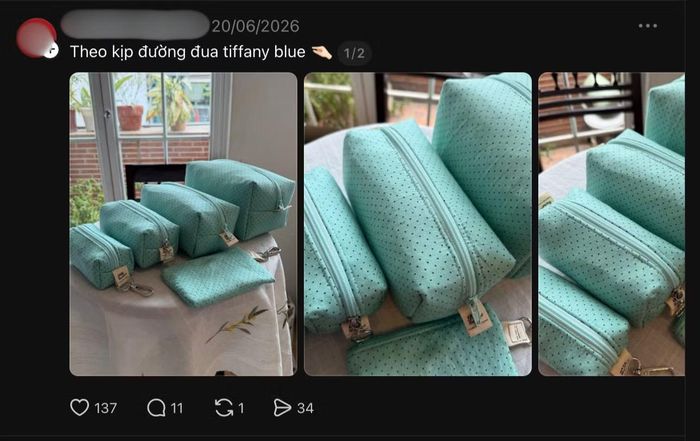  Các shop nhanh chóng "bắt trend" với màu Tiffany Blue đang "hot". 