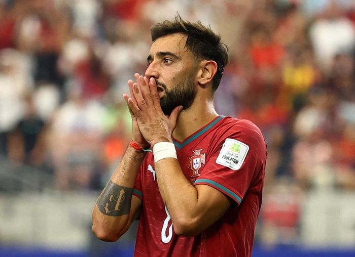 Bruno Fernandes thừa nhận Bồ Đào Nha gây thất vọng. Ảnh: Reuters.