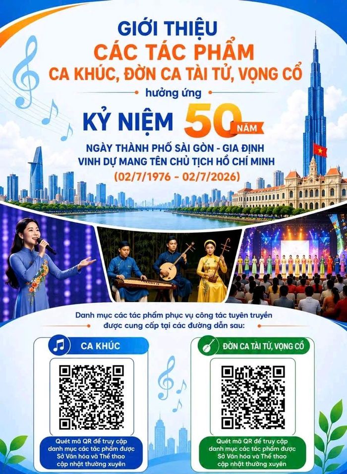 Mã QR để truy cập các ca khúc và bài bản Đờn ca tài tử, vọng cổ