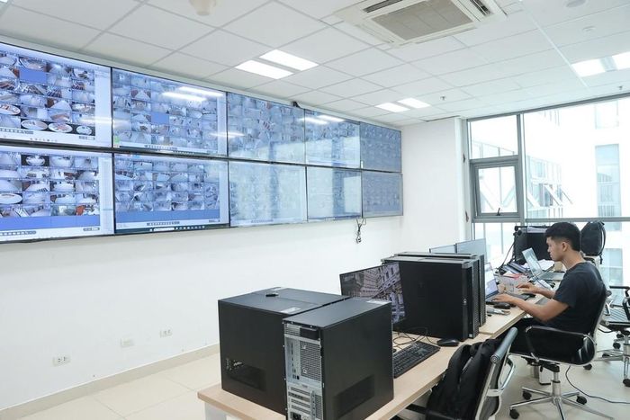 Phòng điều khiển trung tâm tại Bệnh viện Hữu nghị Việt Đức cơ sở Ninh Bình. Ảnh: Minh Quyết - TTXVN