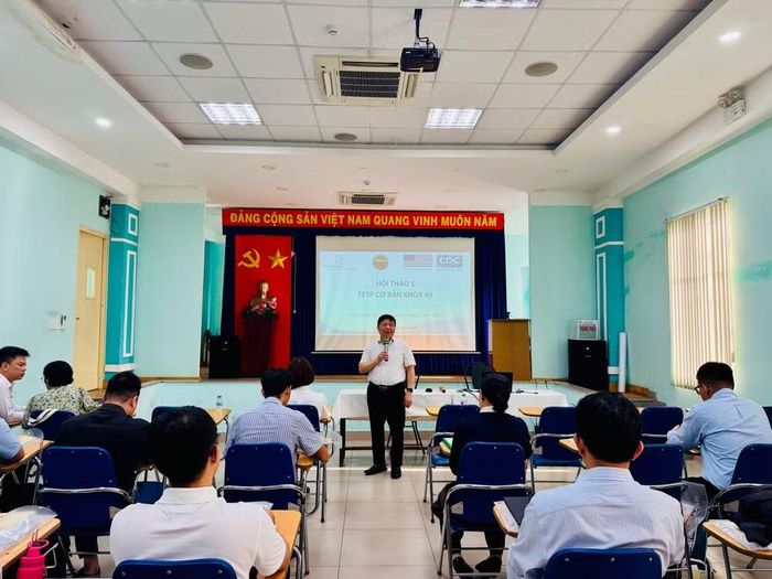 Phó Giáo sư, Tiến sĩ Nguyễn Vũ Trung, Viện trưởng Viện Pasteur Thành phố Hồ Chí Minh phát biểu.