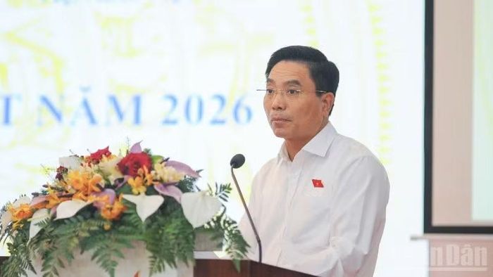 Thượng tướng Nguyễn Doãn Anh, Ủy viên Trung ương Đảng, Phó Chủ tịch Quốc hội phát biểu chỉ đạo tại hội nghị.