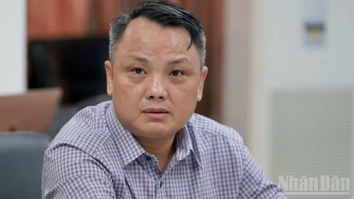 Ông Trần Quang Hà, Phó Vụ trưởng Khoa học Công nghệ môi trường và Vật liệu xây dựng (Bộ Xây dựng) phát biểu.