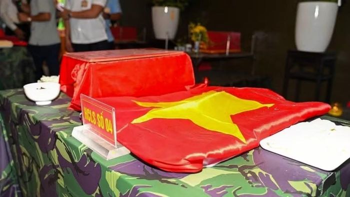 Hài cốt và di vật liệt sĩ được bảo quản trang trọng.
