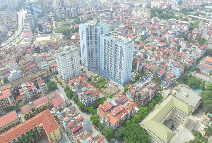 Dự án Khu nhà ở D22 Bộ tư lệnh Bộ đội Biên phòng gồm 3 tòa nhà chung cư tại phường Từ Liêm, TP Hà Nội. Ảnh: Tổng công ty Đầu tư phát triển Nhà và Đô thị Bộ Quốc phòng