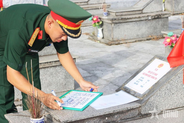 Số hóa thông tin các phần mộ.