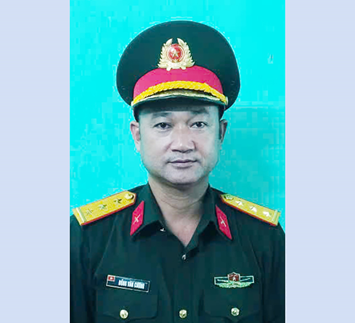 Thượng úy Đống Văn Cương, Trợ lý Tác huấn, Ban CHQS phường Hà An (Bộ CHQS tỉnh Quảng Ninh).