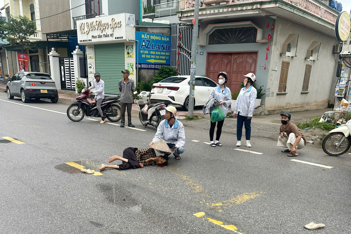 Bà Nguyễn Thị Dung khi bị tai nạn.