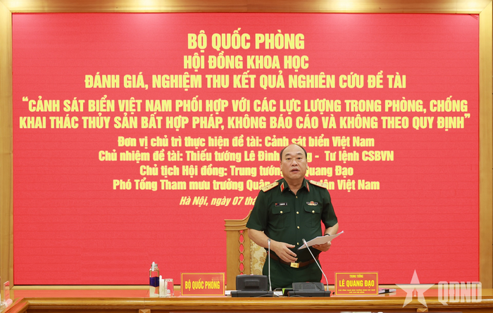 Trung tướng Lê Quang Đạo chủ trì phiên họp Hội đồng đánh giá, nghiệm thu.