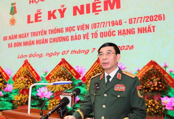  Đại tướng Phan Văn Giang phát biểu chỉ đạo tại buổi lễ 