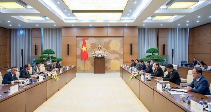  Quang cảnh buổi tiếp. Ảnh: CẨM HÀ 