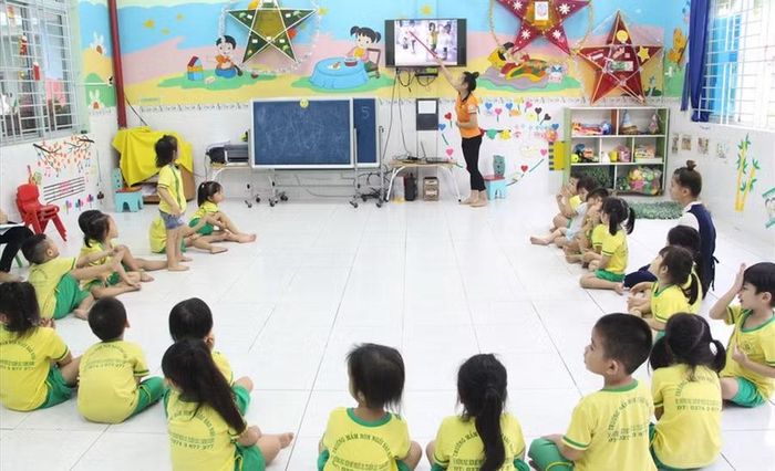 Trường mầm non cho con công nhân Khu công nghiệp Mỹ Phước (TP Hồ Chí Minh). Ảnh: Đình Trọng