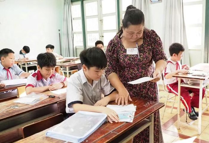 Học sinh tham gia khảo sát vào lớp 6 THCS và THPT Trần Đại Nghĩa.