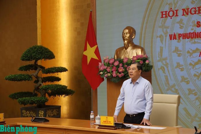 Phó Thủ tướng Thường trực Chính phủ Phạm Gia Túc phát biểu chỉ đạo tại hội nghị. Ảnh: Thủy Nguyên