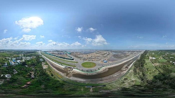 Hạ tầng trong Vinhomes Green Paradise cũng bắt đầu lộ diện.