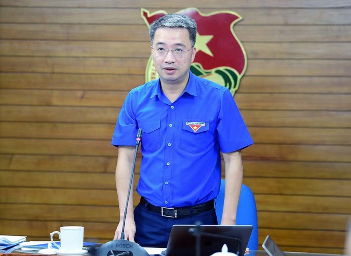 Anh Nguyễn Tường Lâm phát biểu tại hội nghị. Ảnh: Xuân Tùng