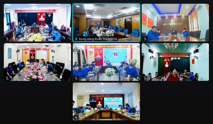 Hội nghị trực tuyến. Ảnh: BTC