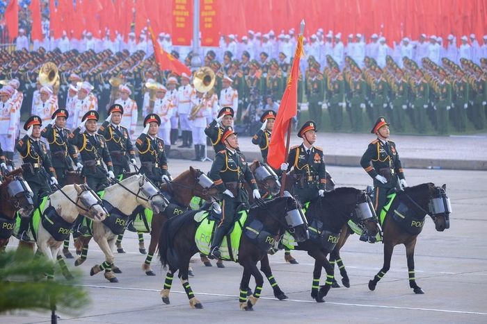 Phía sau mỗi màn diễu hành uy nghiêm là hàng nghìn giờ huấn luyện và sự gắn bó đặc biệt giữa người chiến sĩ với “người bạn bốn vó” (Nguồn ảnh: Chinhphu.vn)