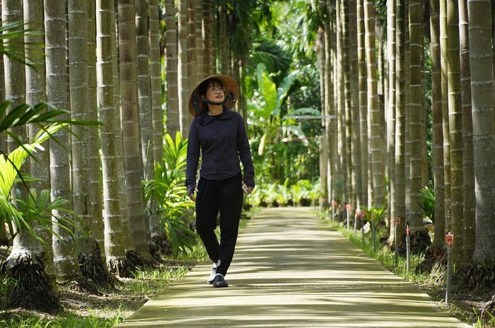 Bà Nguyễn Thùy Trang - vợ ông Hải - phụ trách kinh doanh cây giống