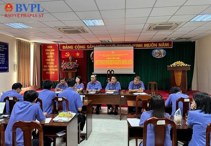 Quang cảnh một Hội nghị sinh hoạt chuyên đề do Chi bộ VKSND Khu vực 1 -TP Hồ Chí Minh tổ chức. (ảnh minh họa)