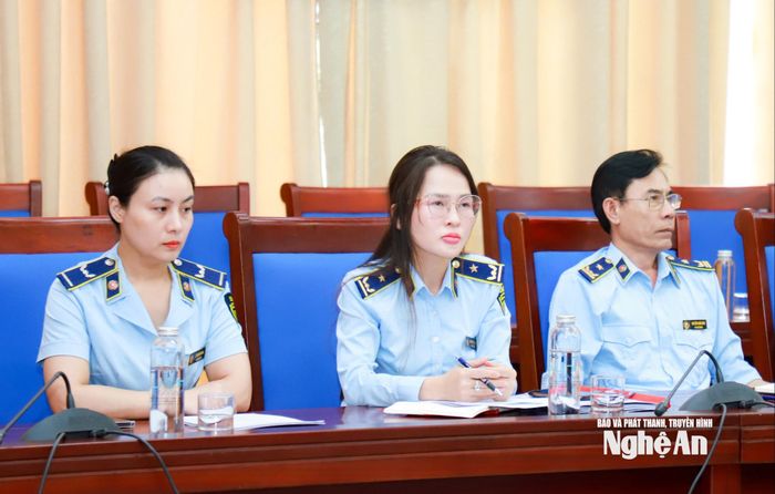 Các đại biểu tham dự hội nghị tại điểm cầu tỉnh Nghệ An. Ảnh: Thành Duy