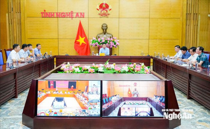 Quang cảnh điểm cầu Nghệ An. Ảnh: TL