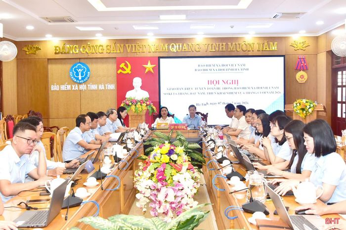 Đại biểu dự hội nghị tại điểm cầu Hà Tĩnh.