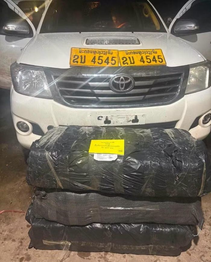 Phương tiện được đối tượng sử dụng để vận chuyển ma túy. (Ảnh: Lao Security News)