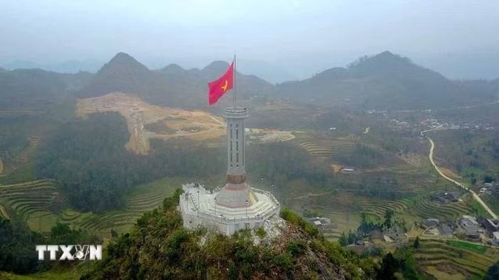 Cột cờ Lũng Cú. (Ảnh: Thành Đạt/TTXVN)