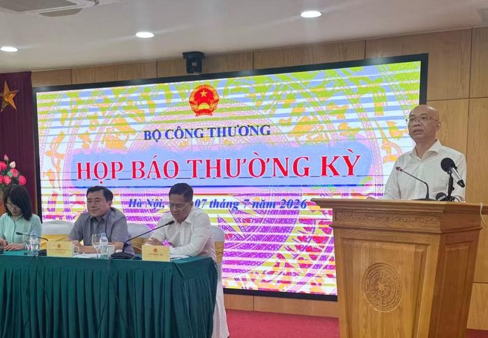 Ông Trần Thanh Hải, Phó Cục trưởng Cục Xuất nhập khẩu (Bộ Công Thương) tại họp báo. (Ảnh: PV/Vietnam+)