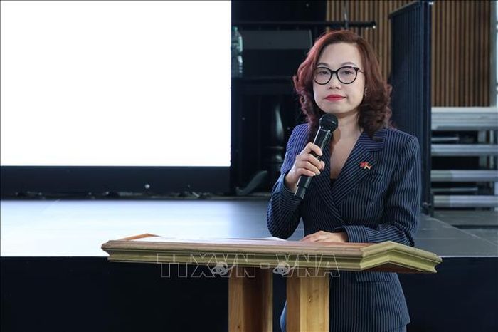 Bà Nguyễn Thị Thu Hà, Tham tán Tài chính, Đại sứ quán Việt Nam tại Đức. Ảnh: Thu Hằng/PV TTXVN tại Đức