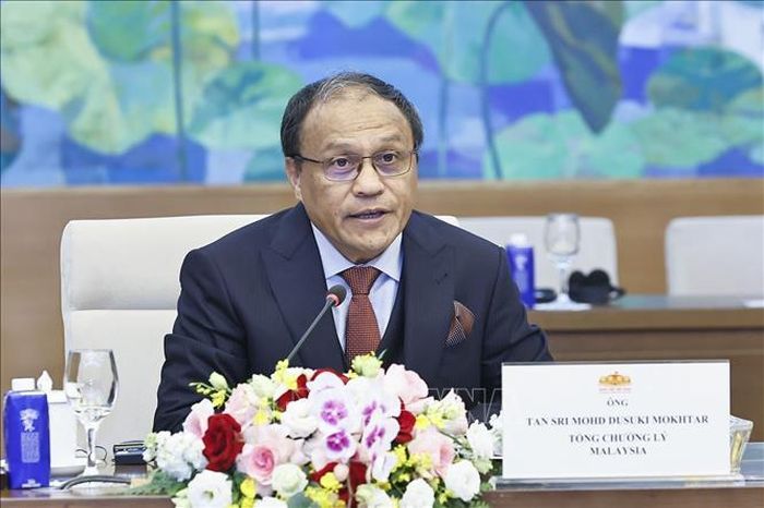 Tổng Chưởng lý Malaysia Tan Sri Mohd Dusuki Mokhtar phát biểu. Ảnh: Doãn Tấn/TTXVN.