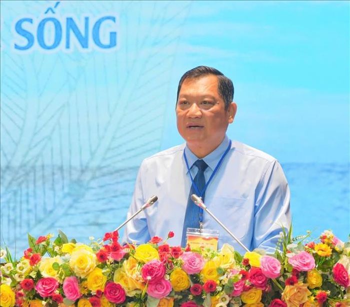 Phó Chủ tịch UBND tỉnh Cà Mau Lâm Văn Bi phát biểu tại Hội thi.
