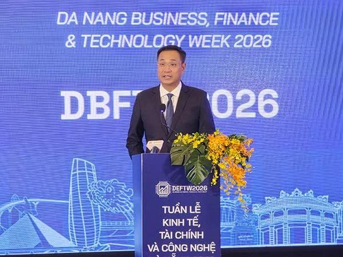 Bí thư Thành ủy Đà Nẵng Lê Ngọc Quang phát biểu tại phiên khai mạc DBFTW2026.