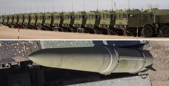 Hệ thống phóng Iskander-M và tên lửa đạn đạo. Ảnh: MW.