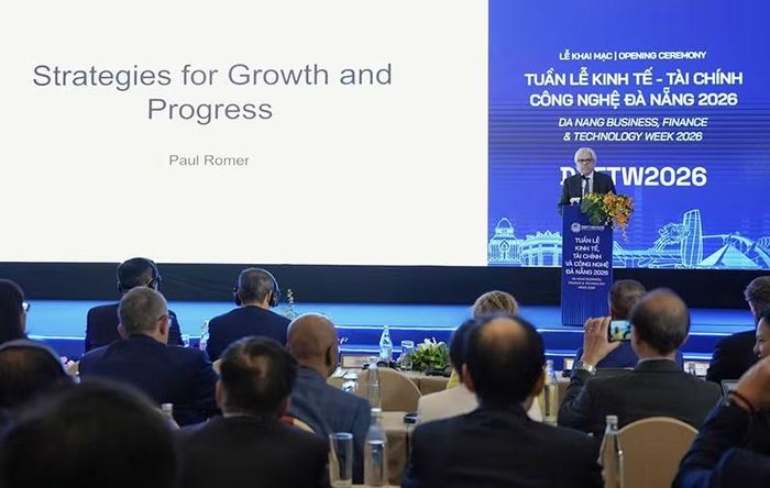 GS Paul Romer - nhà kinh tế học Mỹ đoạt Giải Nobel Kinh tế năm 2018 tại DBFTW 2026. Ảnh XM.