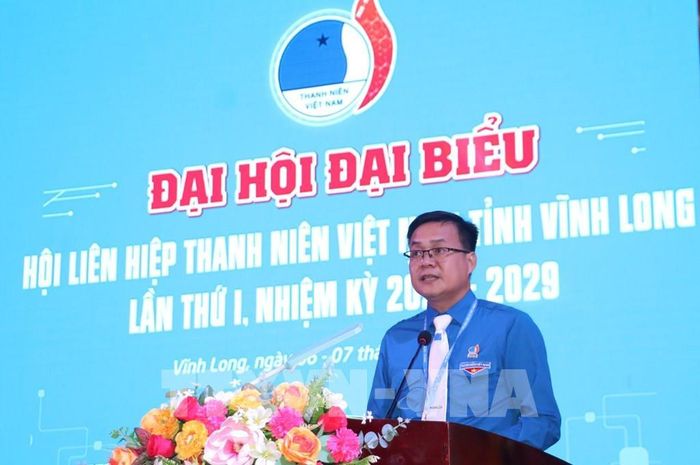 Anh Nguyễn Thanh Nhã giữ chức Chủ tịch Hội LHTN Việt Nam tỉnh Vĩnh Long nhiệm kỳ 2026 - 2029. Ảnh: Huỳnh Phúc Hậu - TTXVN