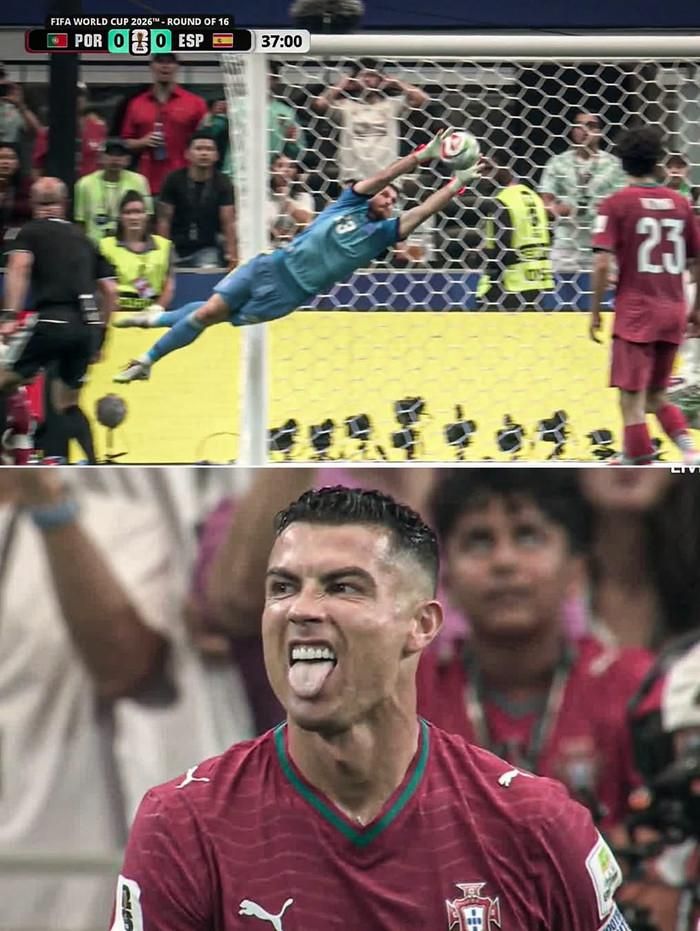 Cristiano Ronaldo khép lại kỳ World Cup cuối cùng bằng thất bại trước Tây Ban Nha, giấc mơ vô địch mãi dang dở. Ảnh: ESPN