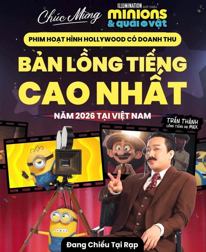Phiên bản Trấn Thành lồng tiếng tại Việt Nam đạt doanh thu cao nhất ngưỡng.