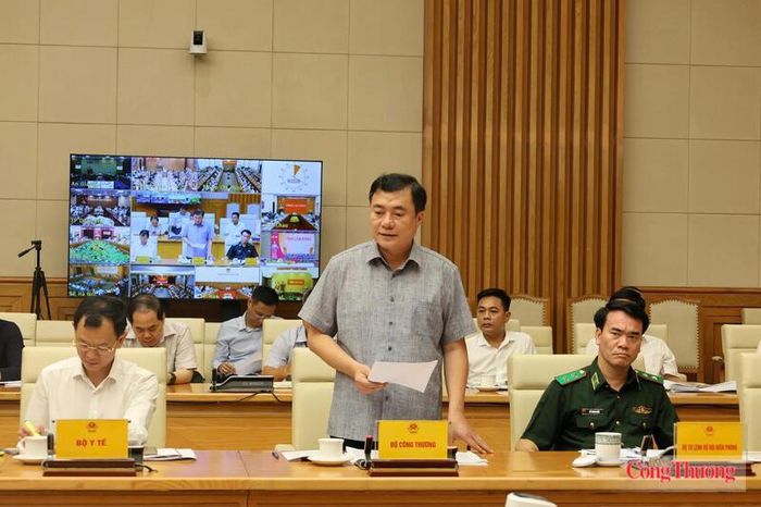 Thứ trưởng Bộ Công Thương Nguyễn Sinh Nhật Tân phát biểu tại hội nghị