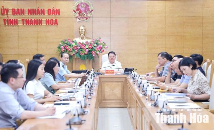 Các đại biểu dự hội nghị tại điểm cầu Thanh Hóa.