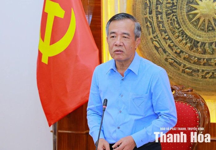 Bí thư Tỉnh ủy Lê Đức Thái phát biểu kết luận tại hội nghị.