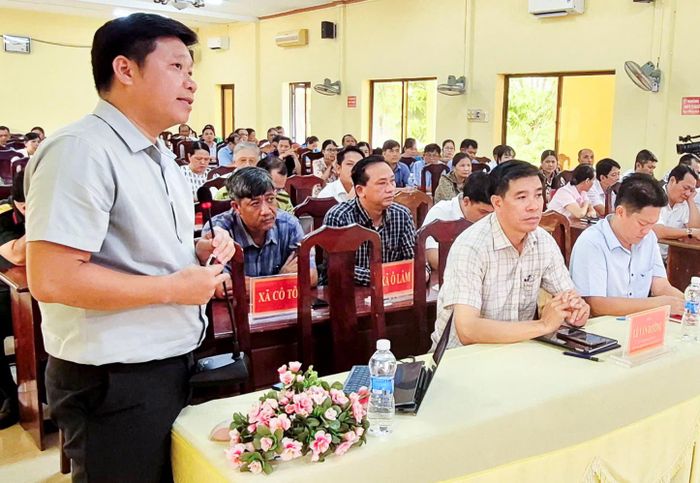 Đơn vị tư vấn trình bày Đồ án Quy hoạch chung đô thị mới xã Tri Tôn đến năm 2050.