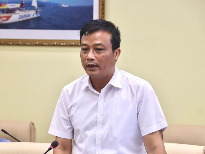 Lãnh đạo Sở Nông nghiệp và Môi trường phát biểu tại buổi làm việc. Ảnh: QUỐC TUẤN