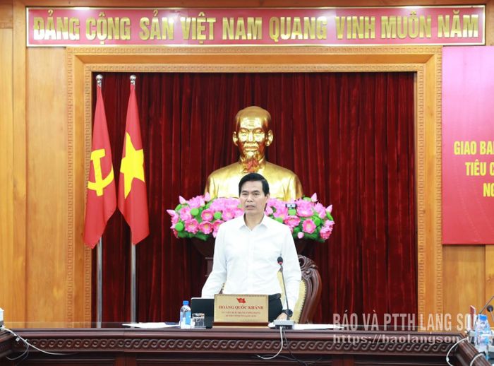 Đồng chí Hoàng Quốc Khánh, Ủy viên Trung ương Đảng, Bí thư Tỉnh ủy phát biểu kết luận hội nghị